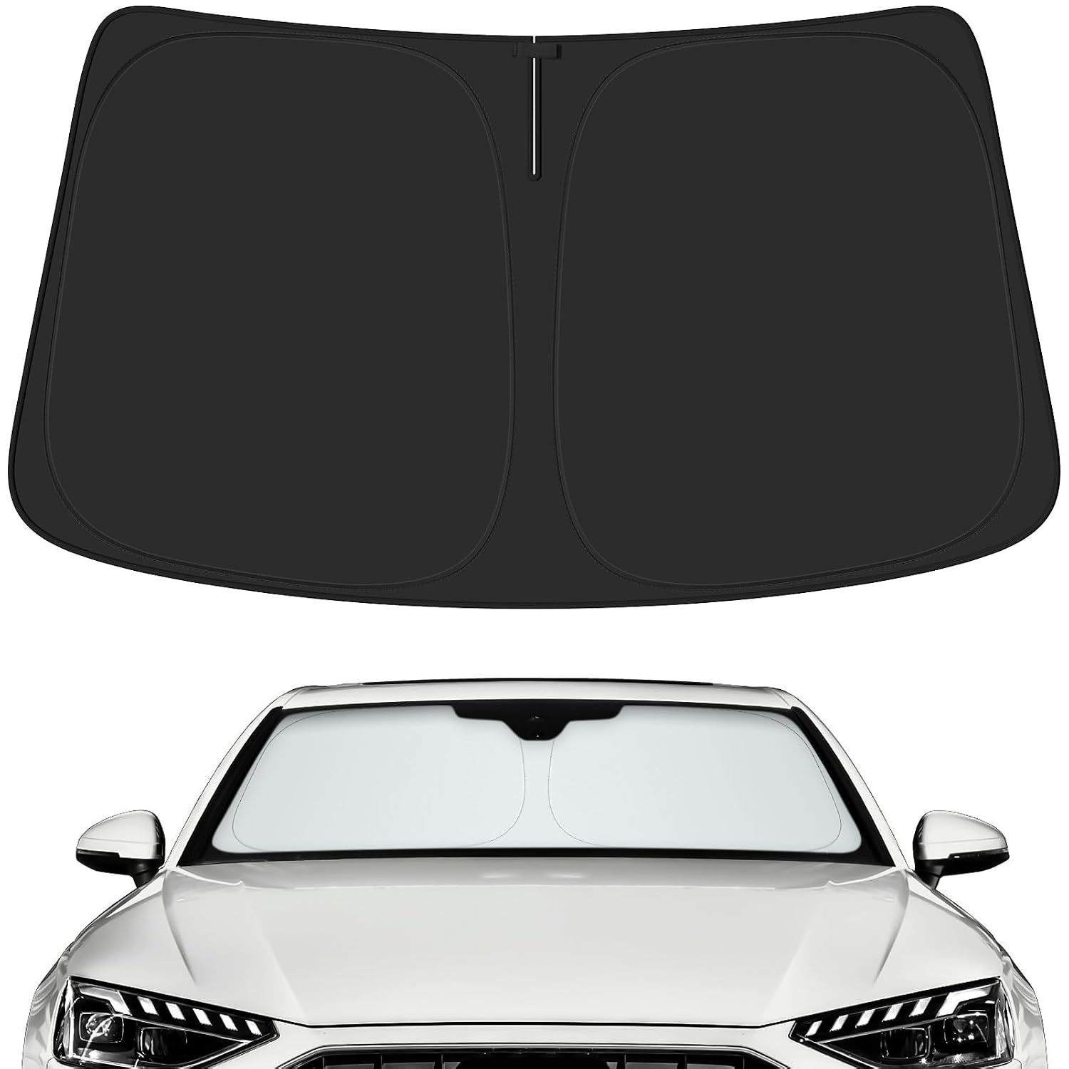 PeakPurit Car Windshield Sun Shade for Audi A4 A5 S5 RS5 — Reflective, Foldable