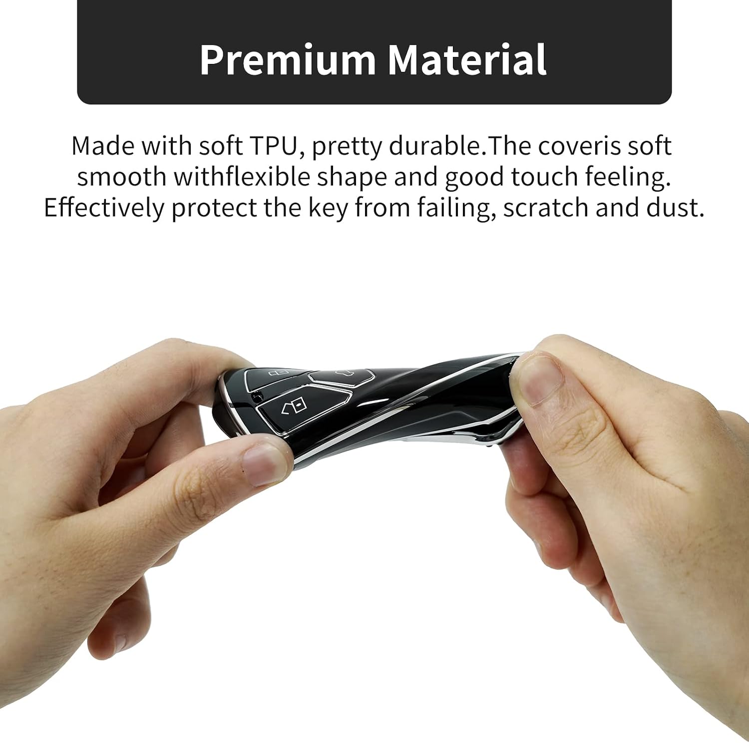 OFFCURVE Soft TPU Key Case for Audi — Black