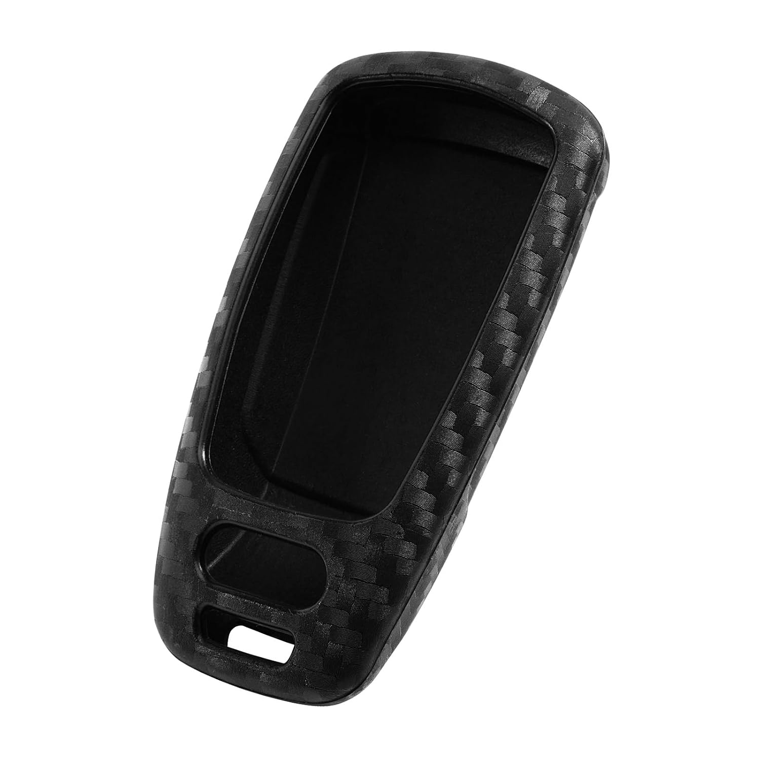 WORCAS Carbon Fiber Silicone Key Fob Cover for Audi — Type-C Button