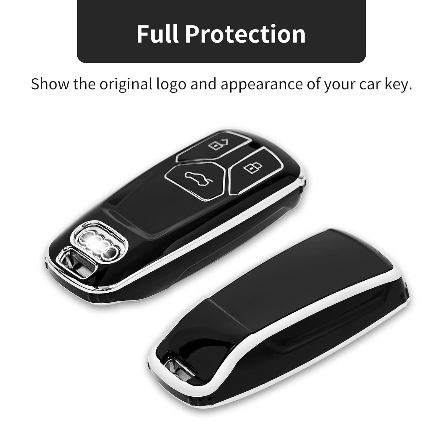 OFFCURVE Soft TPU Key Case for Audi — Black
