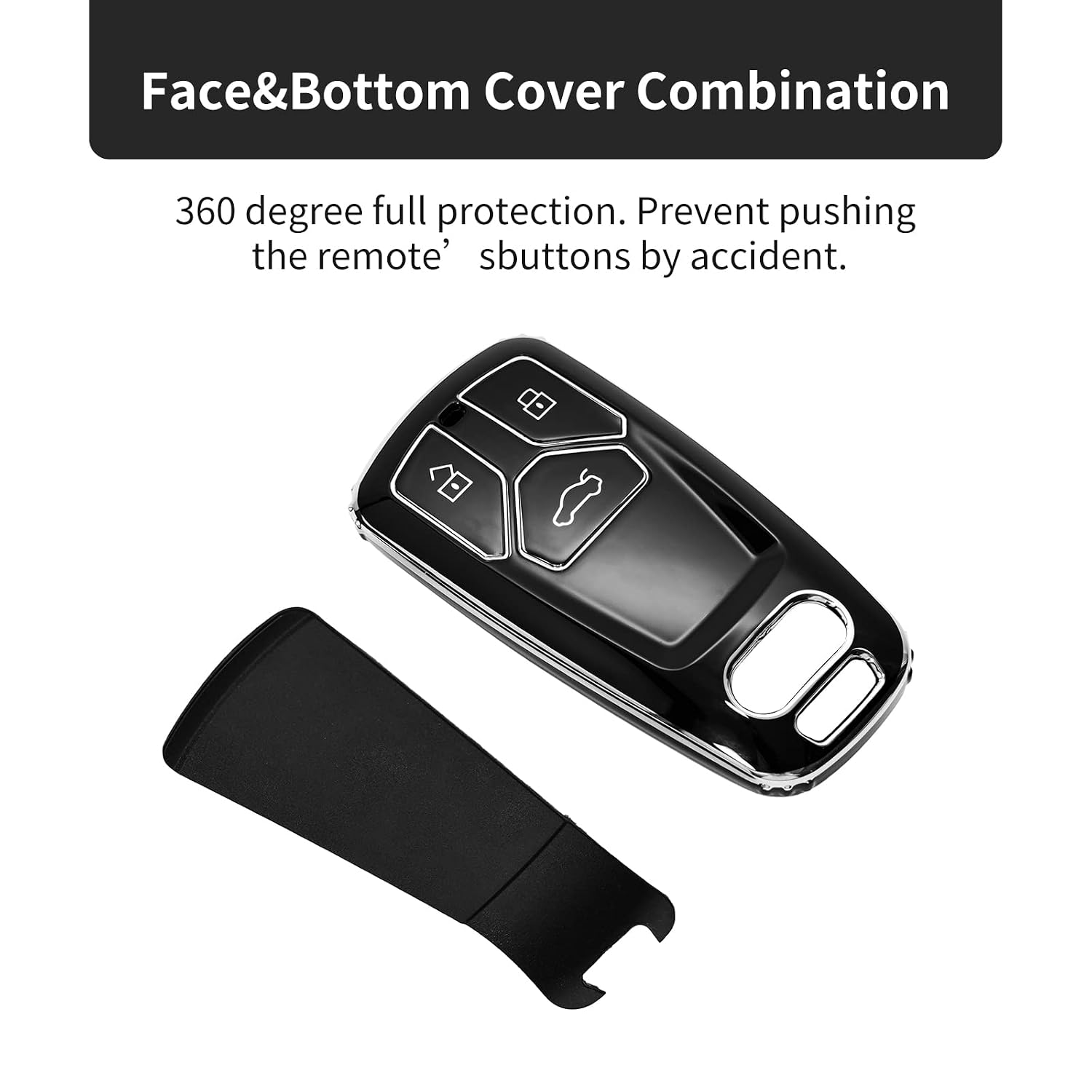 OFFCURVE Soft TPU Key Case for Audi — Black