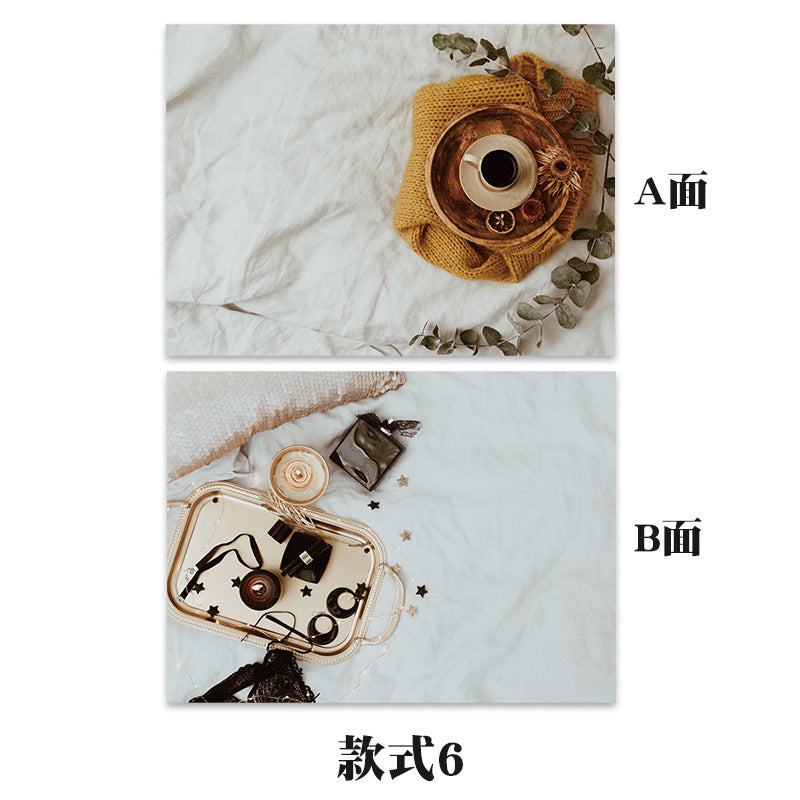 3D立体双面背景纸淘宝热卖拍照饰品美食摄影道具几何体背景道具