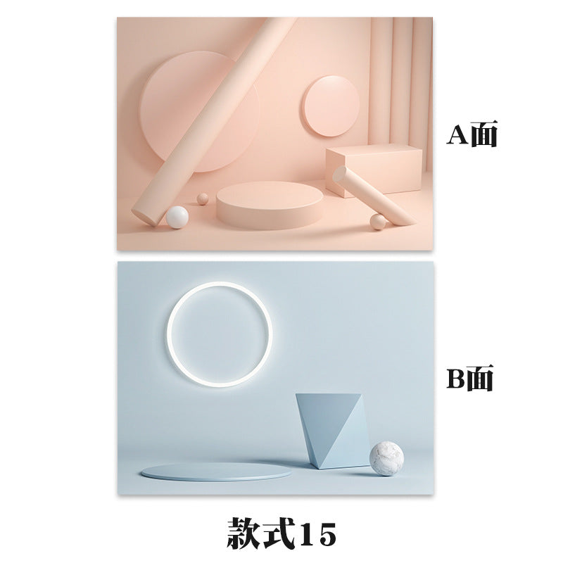 3D立体双面背景纸淘宝热卖拍照饰品美食摄影道具几何体背景道具