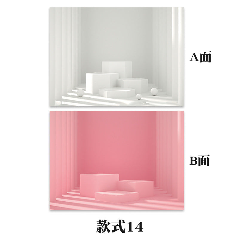 3D立体双面背景纸淘宝热卖拍照饰品美食摄影道具几何体背景道具