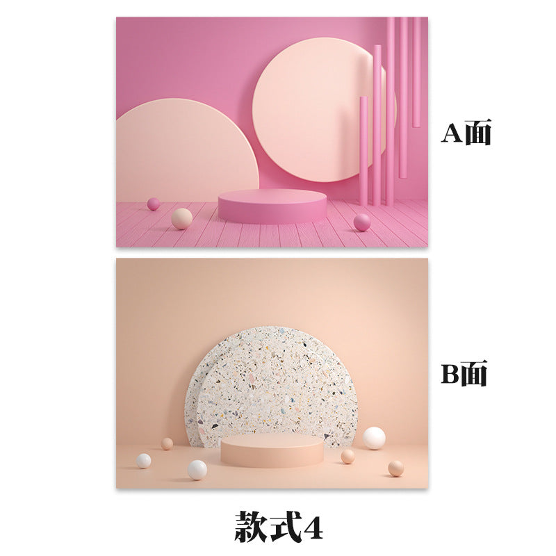 3D立体双面背景纸淘宝热卖拍照饰品美食摄影道具几何体背景道具