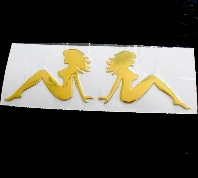 汽车车贴PVC装饰贴美女车贴后视镜小窗贴遮划痕车标外贸速卖通