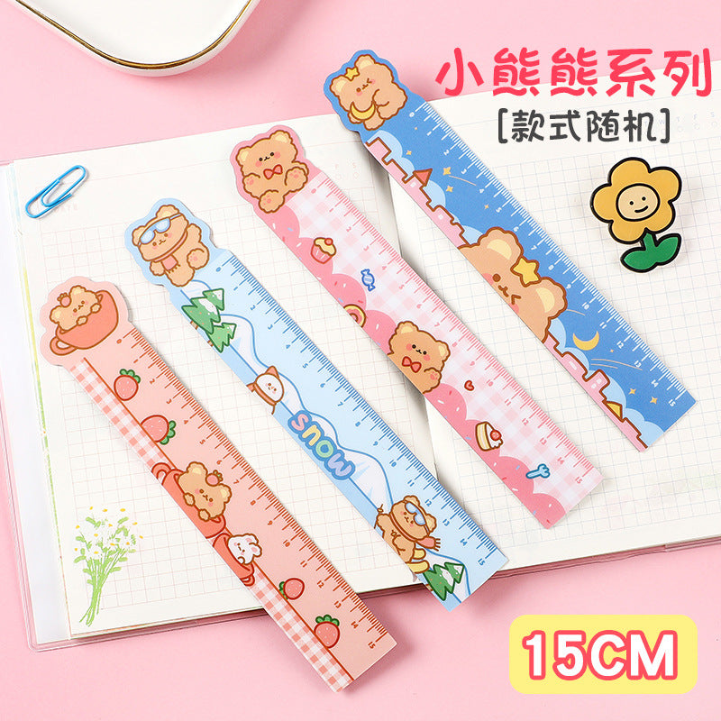 卡通磁性软尺创意学生15cm可爱塑料动物直尺子绘图软尺开学礼品