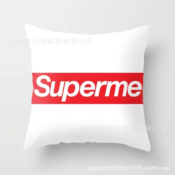 潮牌supreme客厅沙发抱枕办公室腰枕简约床头靠垫定制枕套不含芯