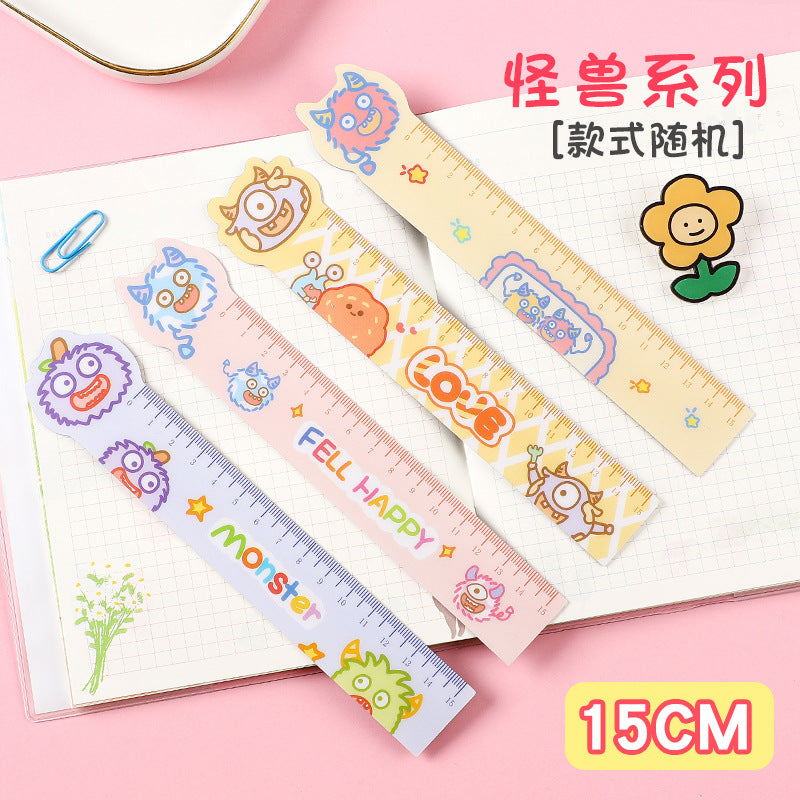 卡通磁性软尺创意学生15cm可爱塑料动物直尺子绘图软尺开学礼品