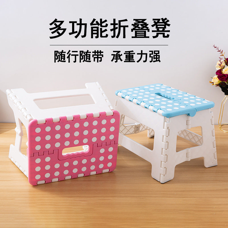 加厚塑料折叠凳子轻便手提式便携小板凳高脚家用成人儿童户外马扎