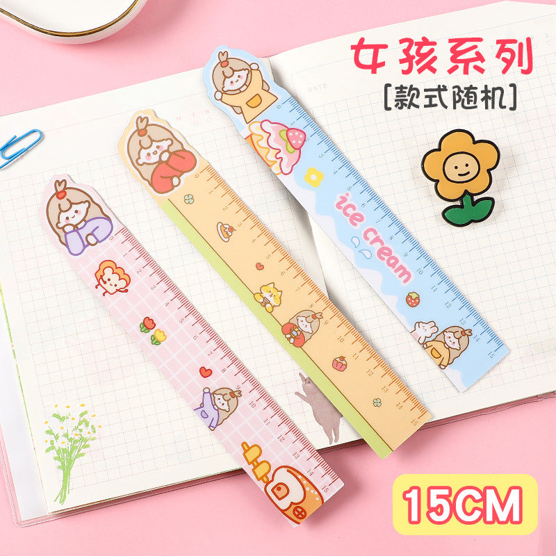 卡通磁性软尺创意学生15cm可爱塑料动物直尺子绘图软尺开学礼品