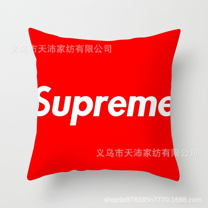 潮牌supreme客厅沙发抱枕办公室腰枕简约床头靠垫定制枕套不含芯