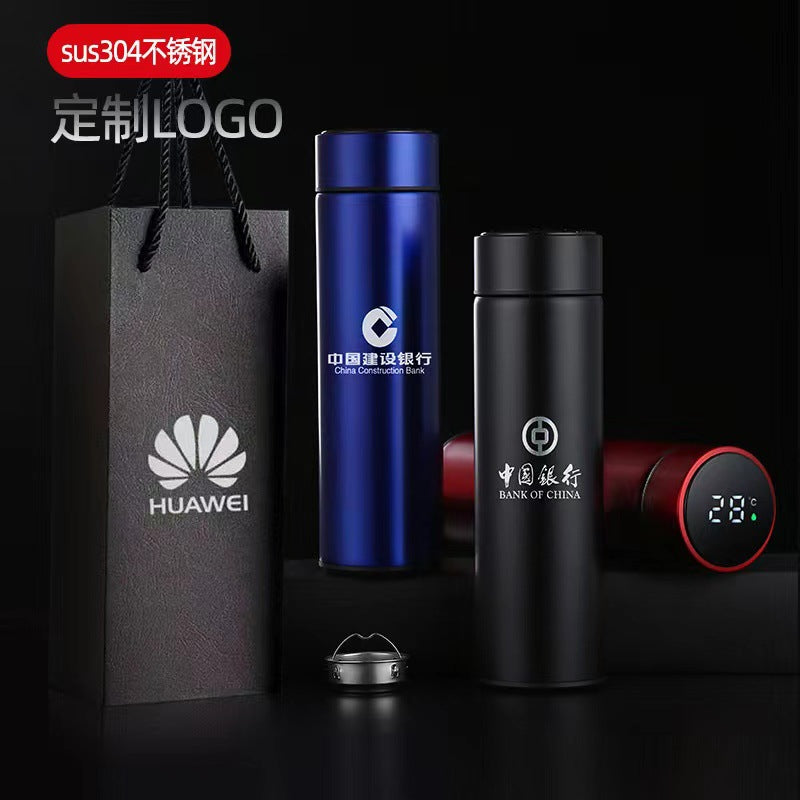 保温杯智能测温LED触摸数显示温度水杯情侣创意商务礼品印LOGO
