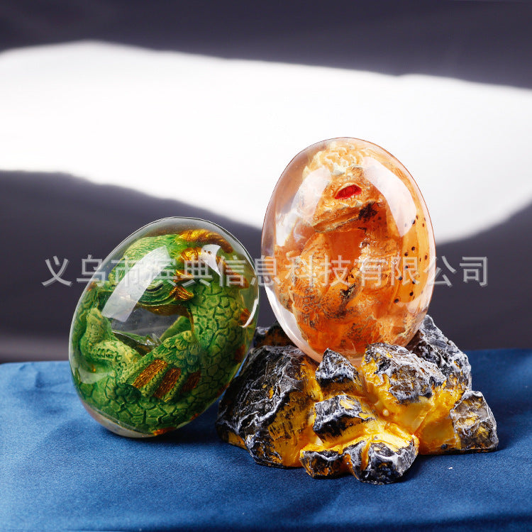 树脂恐龙蛋Lava dragon egg 熔岩龙蛋水晶透明龙蛋艺术品树脂雕塑