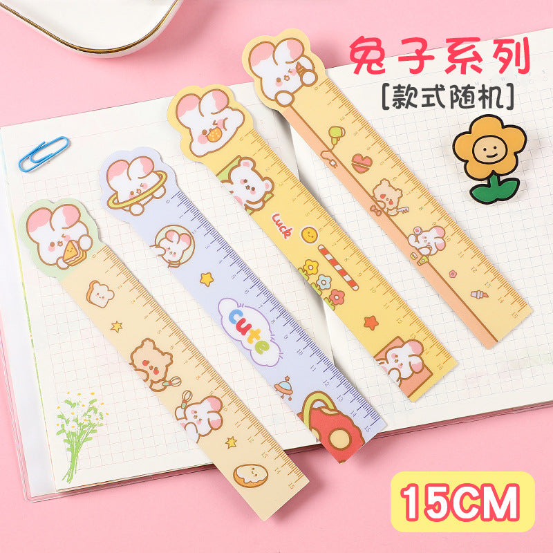 卡通磁性软尺创意学生15cm可爱塑料动物直尺子绘图软尺开学礼品