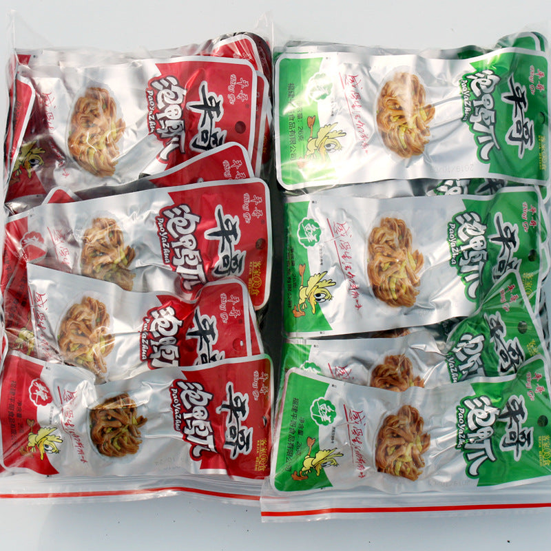 平哥泡鸭爪真空装泡椒鸭爪办公室卤味小零食整箱福建龙岩特产泡爪