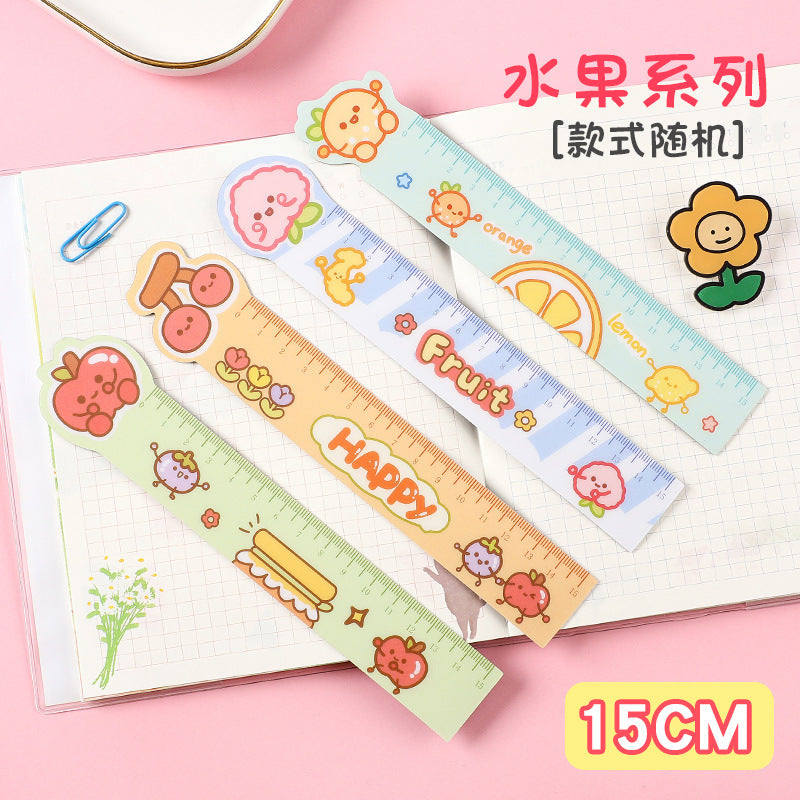 卡通磁性软尺创意学生15cm可爱塑料动物直尺子绘图软尺开学礼品